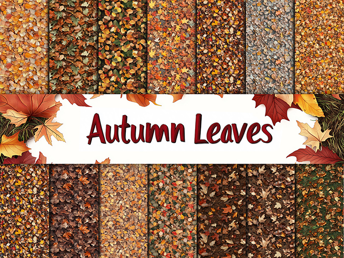 Nova Craft ◈ Ground Textures - Autumn Leaves -Set 01