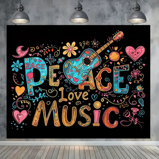 PEACE LOVE MUSIC TEXTURE