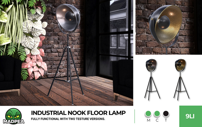 MadPea Industrial Nook Floor Lamp