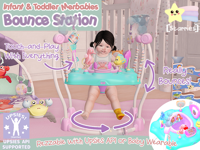 [Starries] Merbabies Bounce Station for Toddlers and Infants