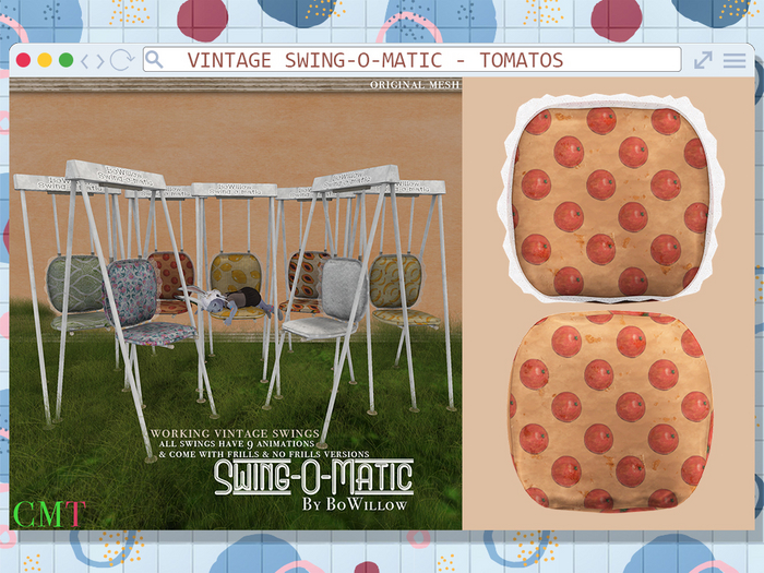 :BoWillow: Vintage Baby Swing-O-Matic {Tomatos}