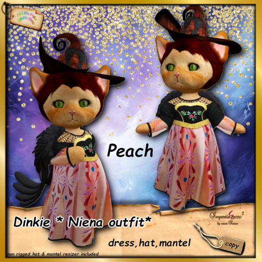dinkie niena outfit peach