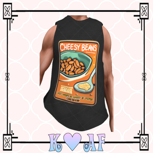 Cheesy Beans Tank Black M