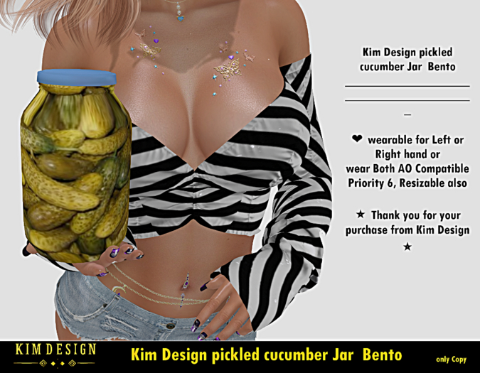Kim Design pickled cucumber Jar  Bento