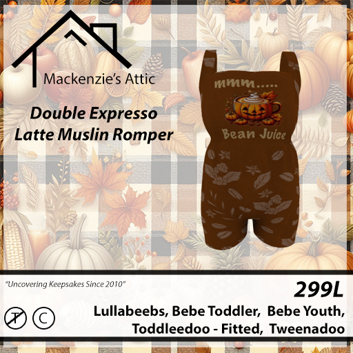 [M.A.] Double Expresso Latte Muslin Rompers