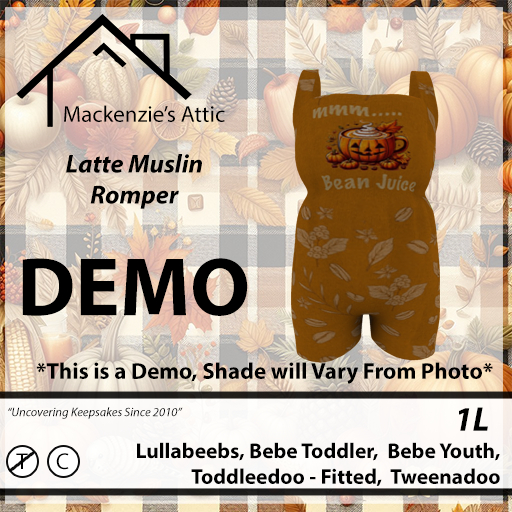 [M.A.] DEMO Latte Muslin Rompers