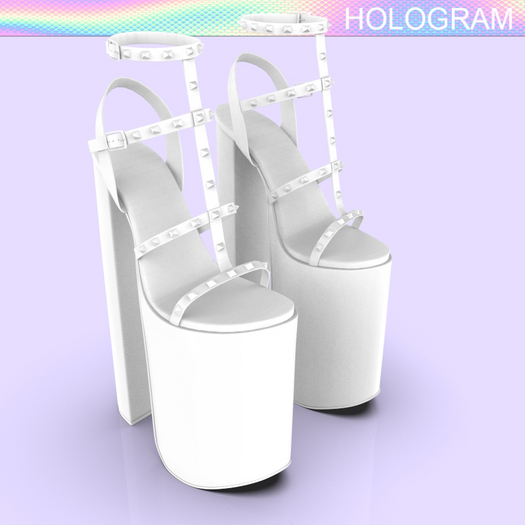 White Studs Heels KUPRA