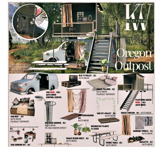 KraftWork Oregon Outpost . Suspend Platform + Shack RARE