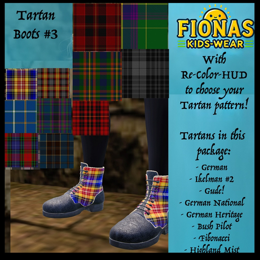 REBIRTH Boots - Tartan #3