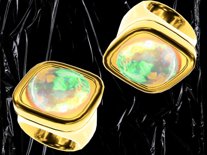 Gold Opal Ring