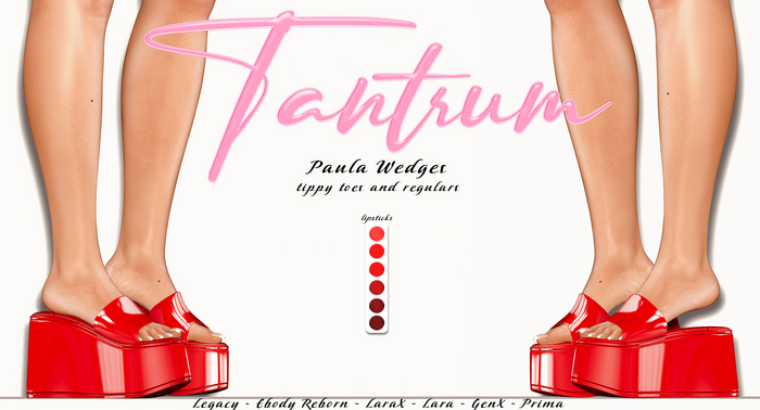 Tantrum - Paula Wedges - Lipsticks