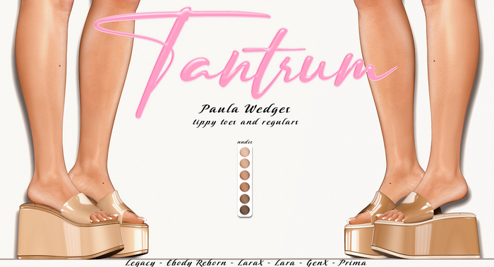 Tantrum - Paula Wedges - Nudes 