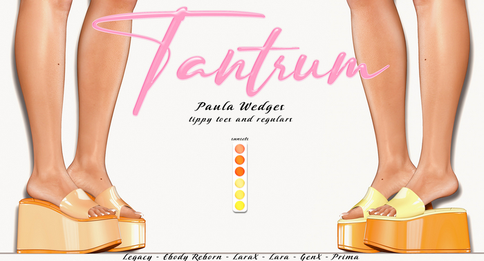 Tantrum - Paula Wedges - Sunsets 