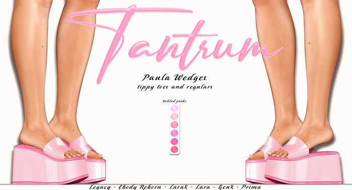 Tantrum - Paula Wedges - Tickled Pinks 