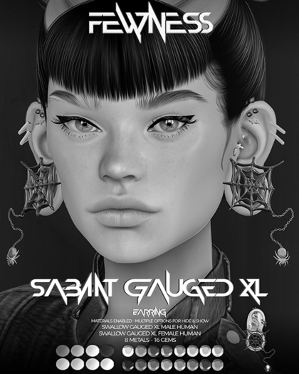 Fewness - Sabbat Gauged XL Earring - DEMO