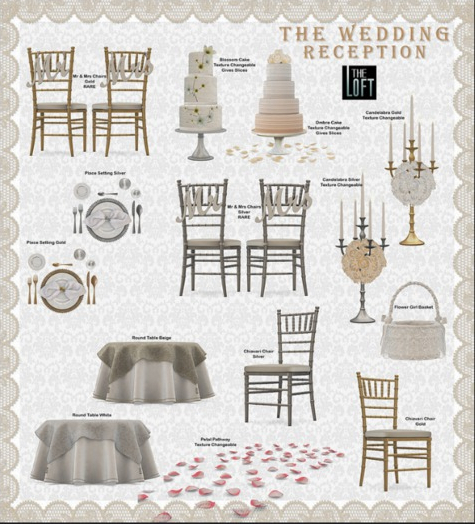 The Loft - Wedding Reception Place Setting - Gold