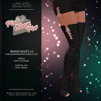 Second Life Marketplace - Brandi Thigh High Open Toe Suede Boots 2.0