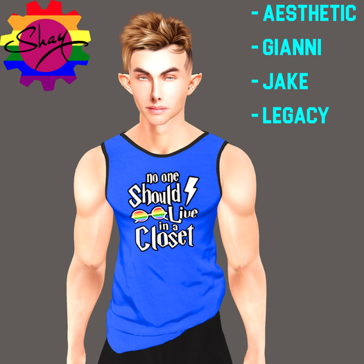 No One Closet Tank Blue