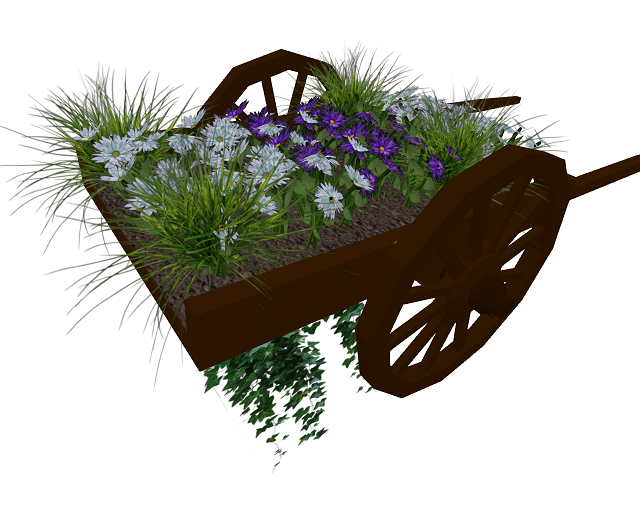 Garden Cart Summer Flowers