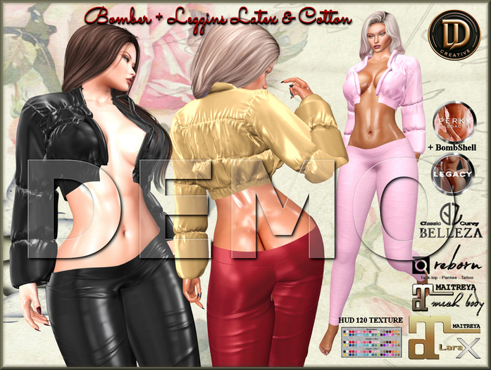 ☾ⅅⅅ☽ Bomber + Leggins Latex & Cotton DEMO