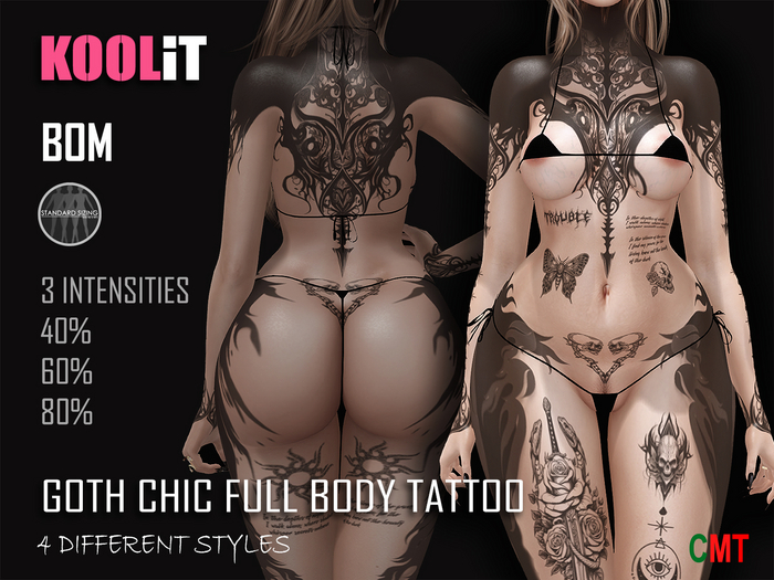 KooLit - Goth Chic Full Body Tattoo (Add Me)