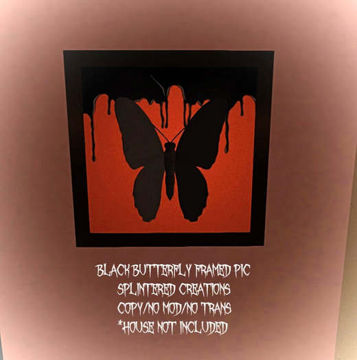 Black Butterfly Framed Pic