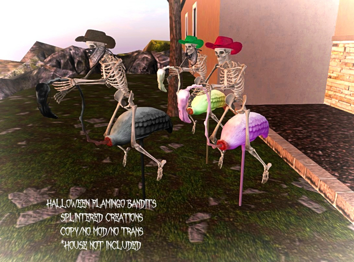 Halloween Flamingo Bandits 