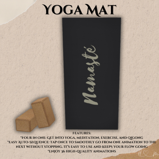 Yoga Mat- Black Namaste