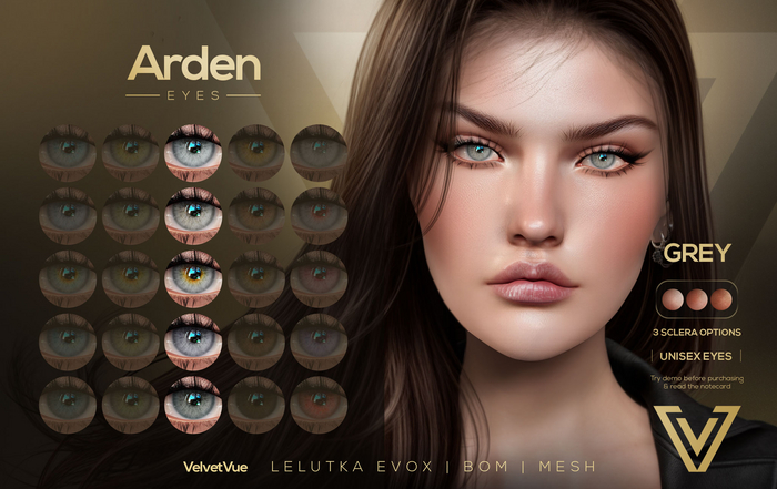 [ VelvetVue ] Arden Eyes :: Grey