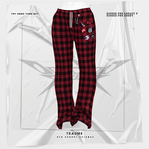 [Traume] Old School Pajamas Red_F