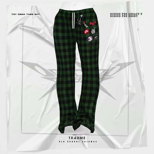 [Traume] Old School Pajamas Green_F