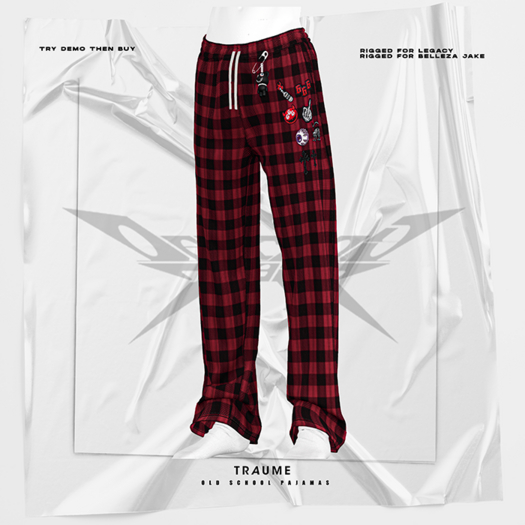 [Traume] Old School Pajamas Red_M