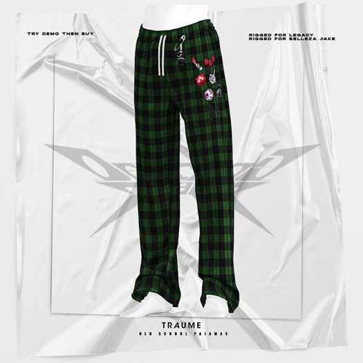[Traume] Old School Pajamas Green_M