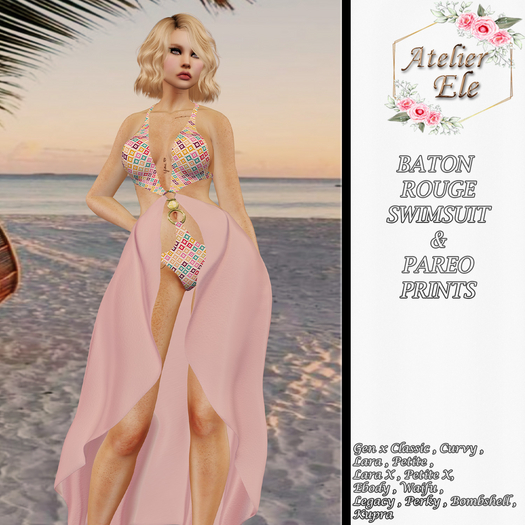 {AE}  BATON ROUGE SWIMSUIT PRINTS