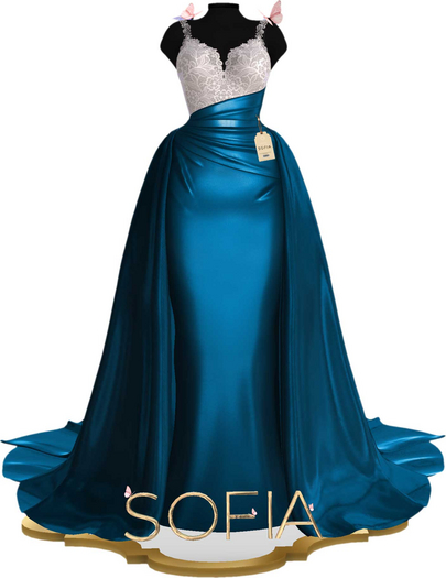 .:{Sofia}:. Bohemian Gown dress. BLue
