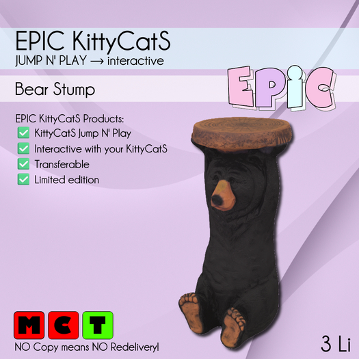 [EPIC KittyCatS] Bear Stump (interactive) Packed