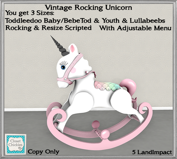 *CC* Vintage Rocking Unicorn   [boxed]