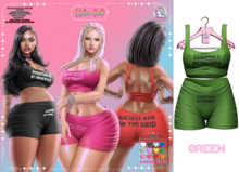#UNIVERSA - Hila Set - GREEN - Kupra - LaraX - Reborn - Peach - Legacy - Waifu Juicy Bork Mounds Bombshell Preggy