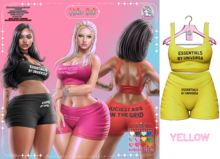 #UNIVERSA - Hila Set - YELLOW - Kupra - LaraX - Reborn - Peach - Legacy - Waifu Juicy Bork Mounds Bombshell Preggy