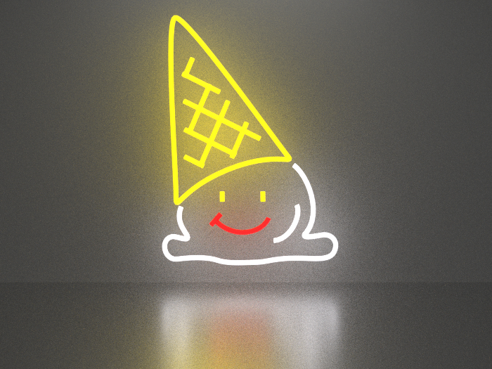 Ice cream 2 neon sign Full Permission