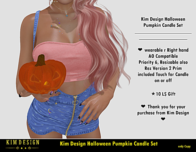 Kim Design Halloween Pumpkin Candle Set