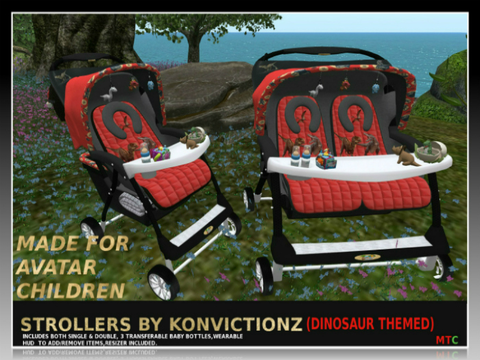 STROLLERS BY KONVICTIONZ (DINOSAUR THEMED)
