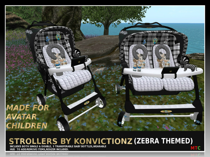 STROLLERS BY KONVICTIONZ (ZEBRA THEMED)