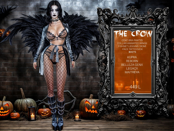 ❤️, The Crow , Halloween Costume, All Included.