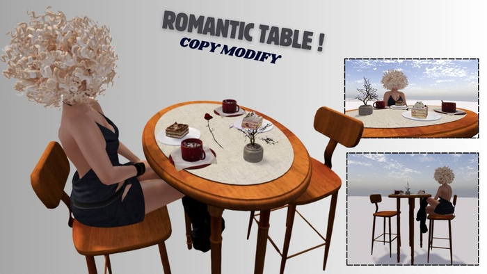 Romantic Café Set - Copy & Modify Mesh