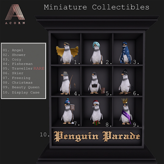 08. ACORN Miniature Penguin Parade -Xmas