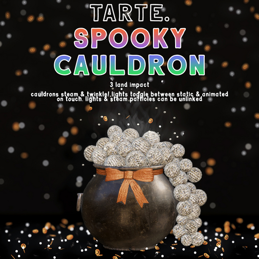 tarte. spooky cauldron (disco ball)