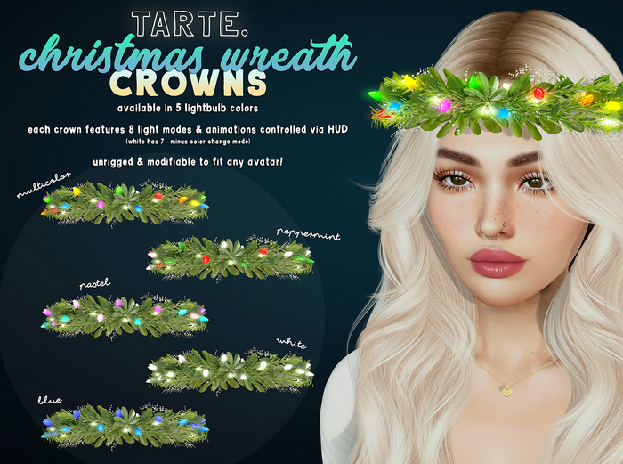 tarte. christmas wreath crown - FULL SET