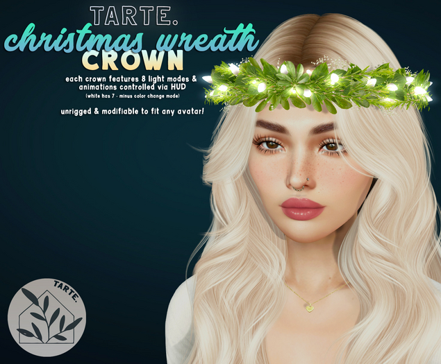 tarte. christmas wreath crown (white)