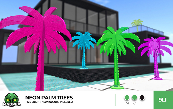 MadPea Neon Palm Trees